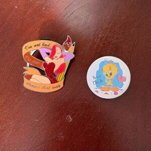 Jessica Rabbit and Tweety Bird Pins